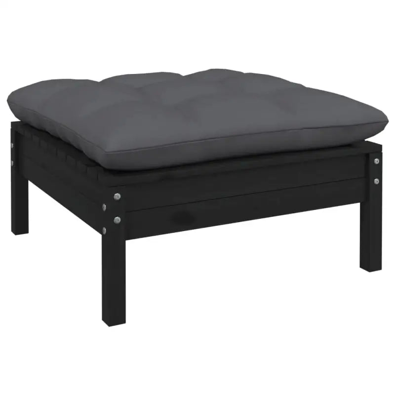 Loungebank met voetenbank en tafel van massief grenenhout - Tuinsets