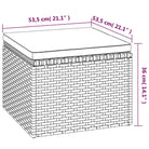 Loungebank met voetenbank van poly rattan en gepoedercoat staal zwart materiaal - Loungebanken