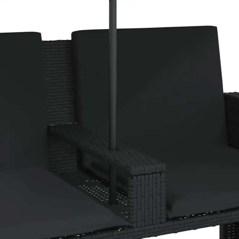 Loungebank met wasbare hoes en zwart materiaal voor buitengebruik - Loungebanken
