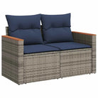 Loungebank met Waterdichte Zak in Grijs Materiaal en Gepoedercoat Staal - Grijs / met opbergruimte - Tuinsets