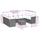 Loungebank set in beige materiaal met waterdichte tas en gepoedercoat staal - Tuinsets