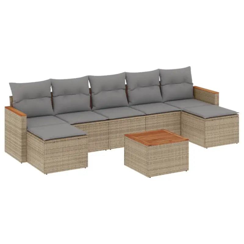 Loungebank set met beige materiaal en waterdichte tas van gepoedercoat staal - Tuinsets