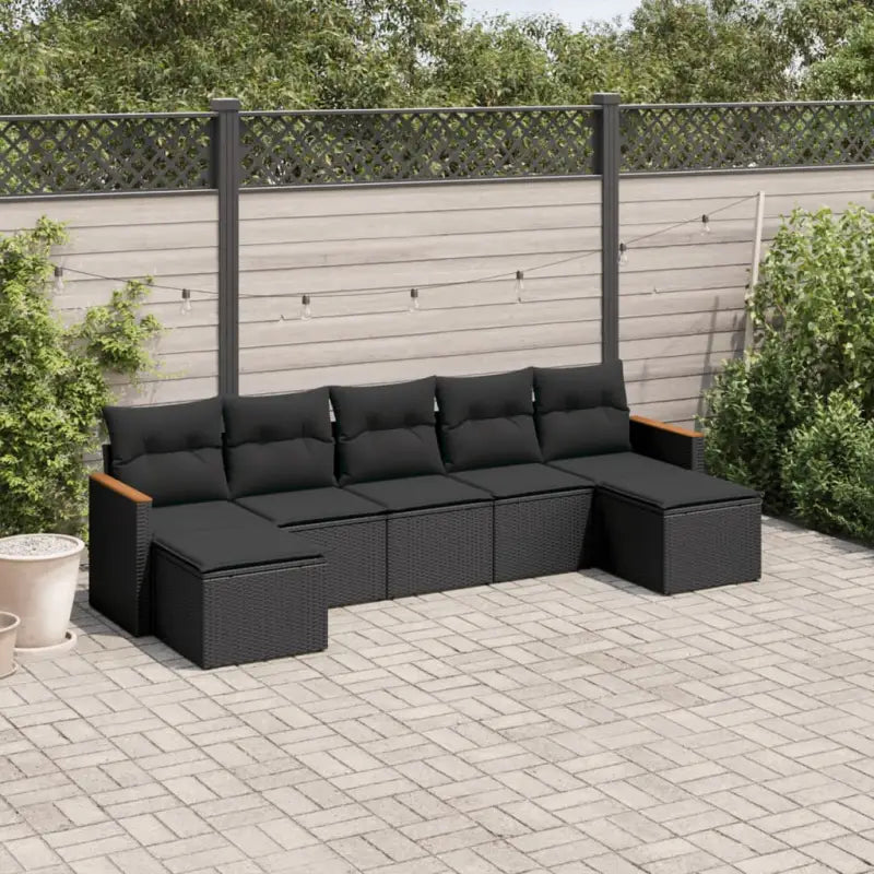 Loungebank set met beige materiaal en waterdichte tas van gepoedercoat staal - Zwart / Zonder tafel - Tuinsets