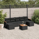 Loungebank set met beige materiaal en waterdichte tas van gepoedercoat staal - Zwart / Met tafel - Tuinsets