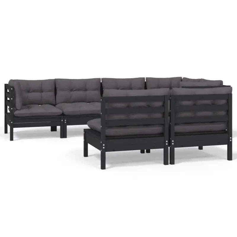 Loungebank Set met massief grenenhout voor in de tuin - Tuinsets