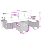 Loungebank set voor tuin met grijs materiaal en gepoedercoat staal - Tuinsets