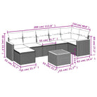 Loungebank set voor tuin van grijs materiaal met gepoedercoat staal - grijs en marineblauw / Met tafel - Tuinsets