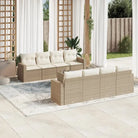 Loungebank Tuinset met beige materiaal en gepoedercoat staal afmetingen - beige en crèmekleurig - Tuinsets