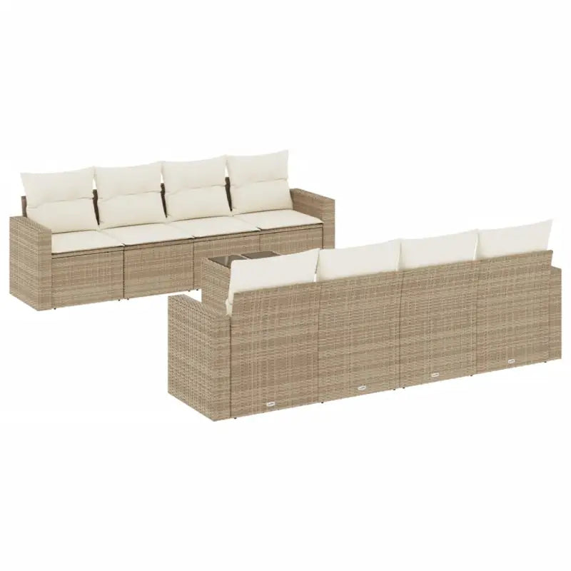 Loungebank Tuinset met beige materiaal en gepoedercoat staal afmetingen - Tuinsets