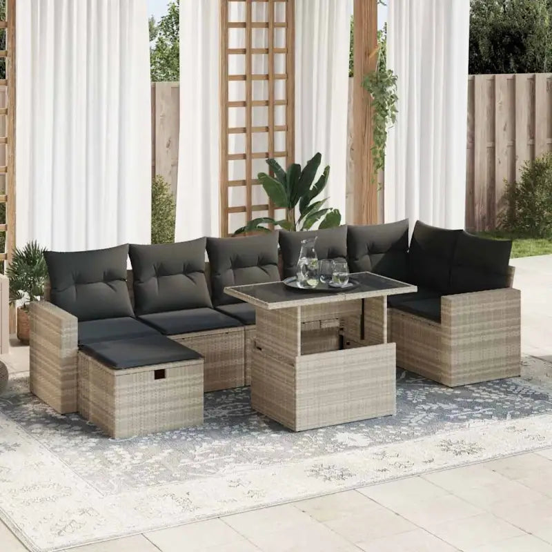 Loungebank tuinset van gepoedercoat staal met waterdichte tas - Tuinsets