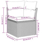 Loungebank van beige materiaal en gepoedercoat staal voor buiten - Tuinsets
