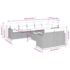 Loungebank van beige materiaal en gepoedercoat staal voor tuin of terras - Tuinsets