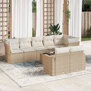 Loungebank van beige materiaal en gepoedercoat staal voor tuin of terras - Tuinsets