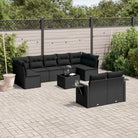 Loungebank van beige materiaal en gepoedercoat staal voor tuin of terras - Zwart / Met tafel - Tuinsets
