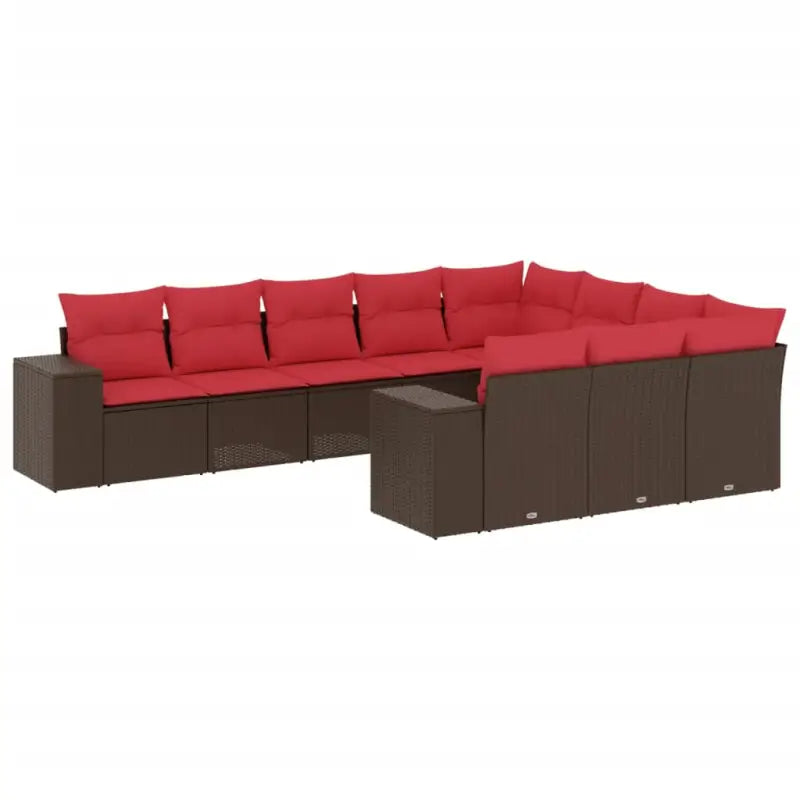 Loungebank van bruin materiaal met waterdichte zak en gepoedercoat staal - Tuinsets