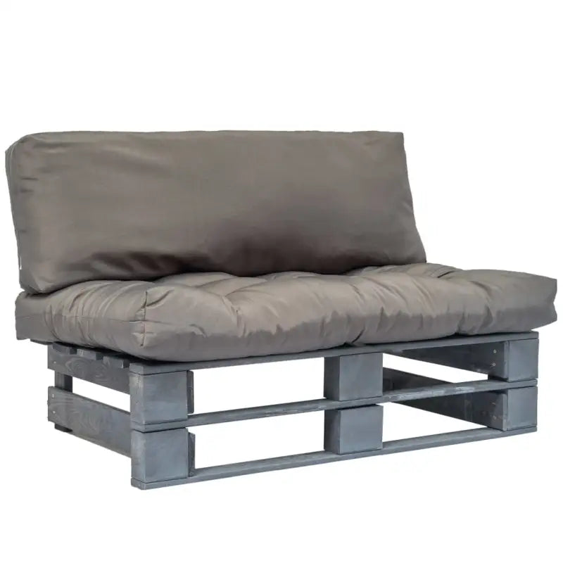 Loungebank van geïmpregneerd grenenhout met een tijdloos pallet ontwerp - Grijs / 1 - Loungebanken