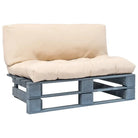 Loungebank van geïmpregneerd grenenhout met een tijdloos pallet ontwerp - Grijs en zandkleurig / 1 - Loungebanken