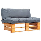 Loungebank van geïmpregneerd grenenhout met een tijdloos pallet ontwerp - Bruin en grijs / 1 - Loungebanken
