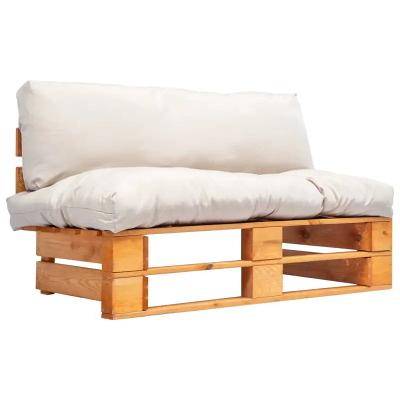 Loungebank van geïmpregneerd grenenhout met een tijdloos pallet ontwerp - Bruin en zandkleurig / 1 - Loungebanken