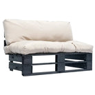 Loungebank van geïmpregneerd grenenhout met een tijdloos pallet ontwerp - Zwart en zandkleurig / 1 - Loungebanken