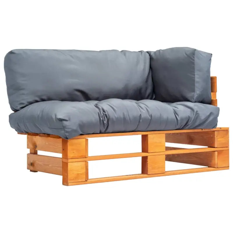 Loungebank van geïmpregneerd grenenhout met rustiek design - Bruin en grijs / 1 - Loungebanken