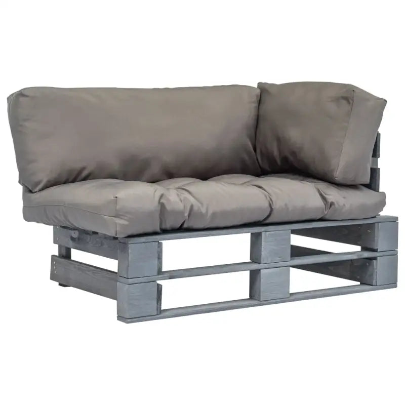Loungebank van geïmpregneerd grenenhout met rustiek design - Grijs / 1 - Loungebanken