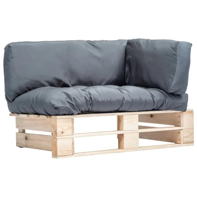 Loungebank van geïmpregneerd grenenhout met rustiek design - Naturel en grijs / 1 - Loungebanken