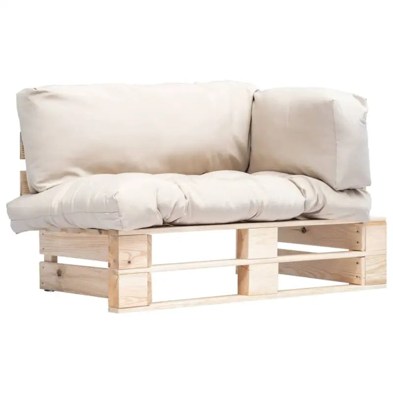 Loungebank van geïmpregneerd grenenhout met rustiek design - Naturel en zandkleurig / 1 - Loungebanken