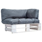 Loungebank van geïmpregneerd grenenhout met rustiek design - Wit en grijs / 1 - Loungebanken