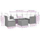 Loungebank van gemengd beige materiaal voor tuin of terras - Tuinsets
