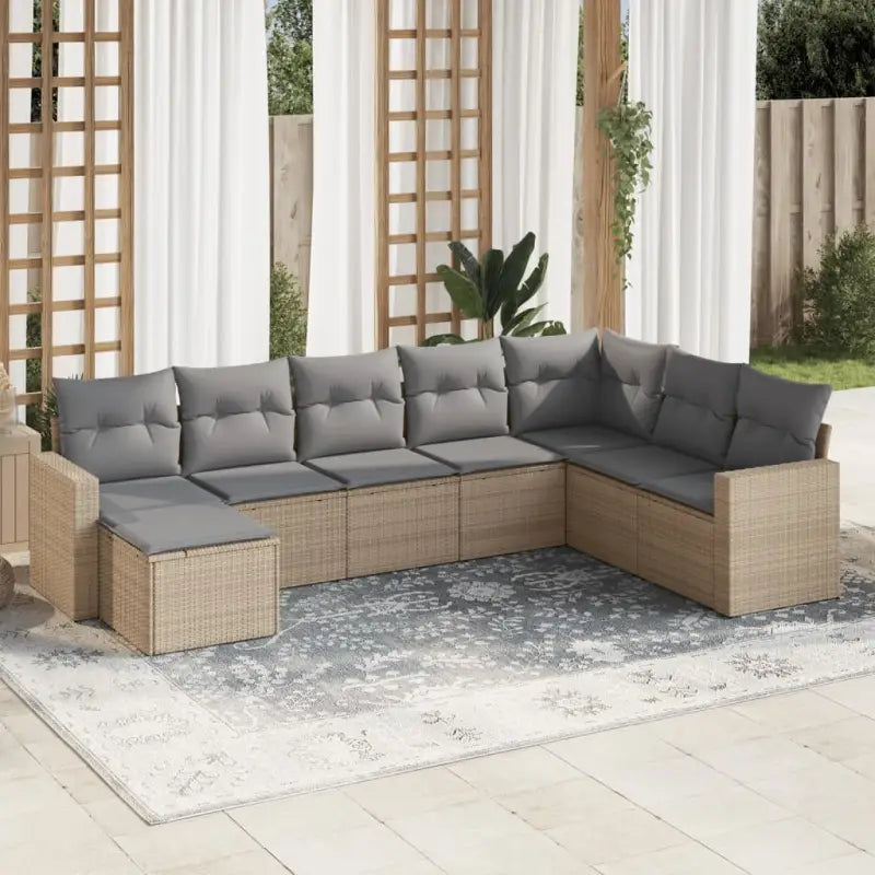Loungebank van gepoedercoat staal in beige materiaal voor buiten - Tuinsets