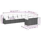 Loungebank van gepoedercoat staal met beige materiaal voor tuin en terras - Tuinsets