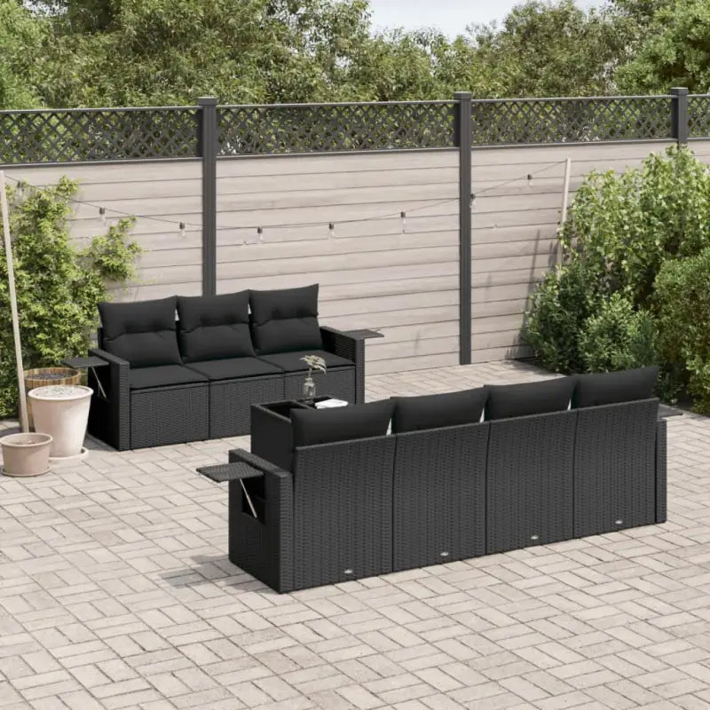 Loungebank van gepoedercoat staal met waterdichte tas in zwart materiaal - Zwart - Tuinsets