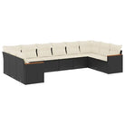 Loungebank van gepoedercoat staal voor terras met zwart materiaal - Tuinsets