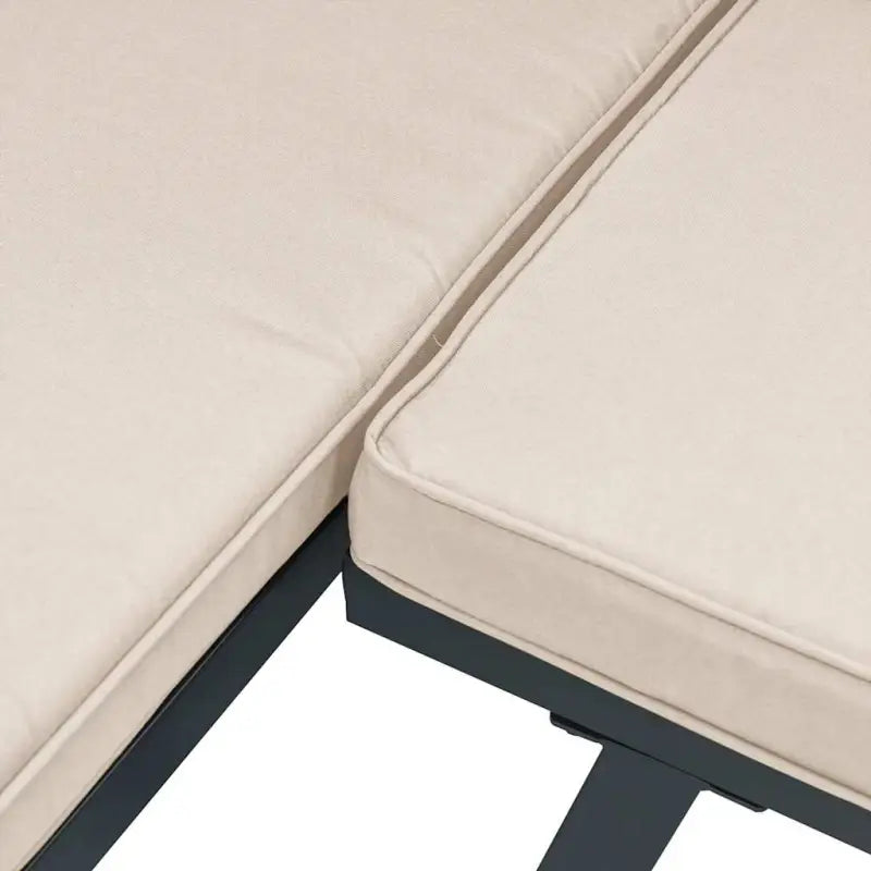 Loungebank van gepoedercoat staal voor tuin en terras afmetingen - Tuinsets