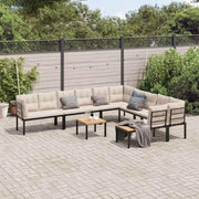 Loungebank van gepoedercoat staal voor tuin en terras afmetingen - Tuinsets