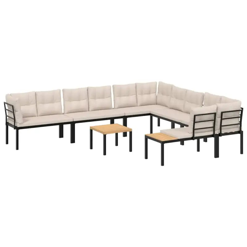 Loungebank van gepoedercoat staal voor tuin en terras afmetingen - Tuinsets