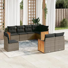 Loungebank van gepoedercoat staal voor tuin of terras in zwart materiaal - Grijs / Zonder tafel - Tuinsets