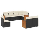 Loungebank van gepoedercoat staal voor tuin of terras in zwart materiaal - Tuinsets