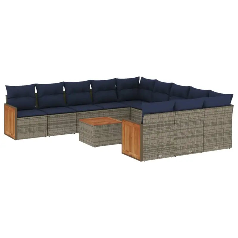 Loungebank van grijs materiaal met gepoedercoat staal en waterdichte zak - Tuinsets