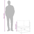 Loungebank van massief acaciahout en gepoedercoat staal voor comfort - Tuinsets