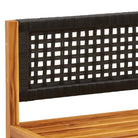 Loungebank van massief acaciahout met kleur per rattan en comfortabele rugkussens - Tuinsets