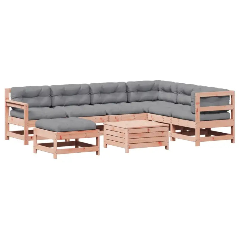 Loungebank van massief Douglas hout met gelat ontwerp voor de tuin - Tuinsets