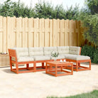 Loungebank van massief Douglashout met comfortabele zitervaring voor tuin - Wasbruin - Tuinsets