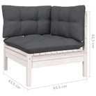 Loungebank van massief grenenhout voor tuin en terras - Tuinsets