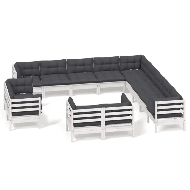 Loungebank van massief grenenhout voor tuin en terras - Tuinsets
