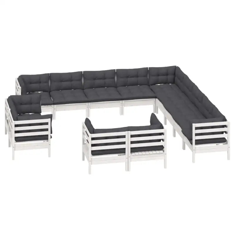Loungebank van massief grenenhout voor tuin en terras - Tuinsets