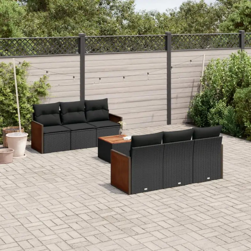 Loungebank van poly rattan en gepoedercoat staal voor buiten - Tuinsets