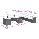 Loungebank van poly rattan en gepoedercoat staal voor je tuin of terras - Tuinsets
