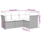 Loungebank van poly rattan met comfortabele zitervaring en gepoedercoat staal - Tuinsets
